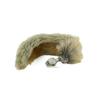 Crystal Delights Red Fox Glass Faux Tail Anal Plug