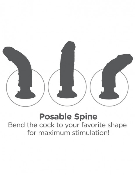 King Cock 6 Inch Vibrating Suction Cup Cock