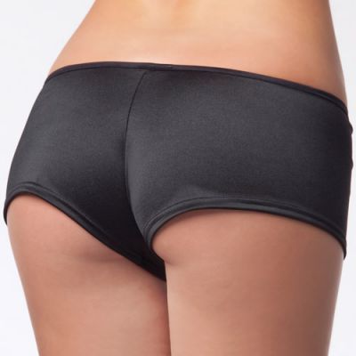 Black lycra booty short