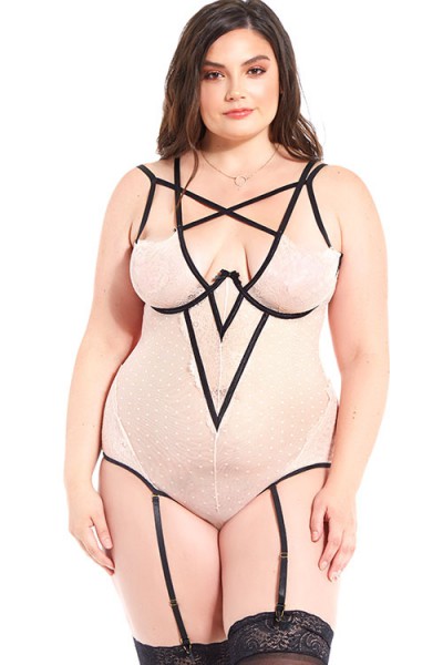 iCollection Fresh Start Nude Dot Mesh Teddy