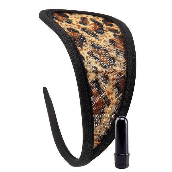 Vibrating Strapless Leopard Print Thong