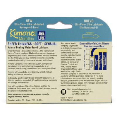 Kimono microthin ultra lubricated with aqua lube