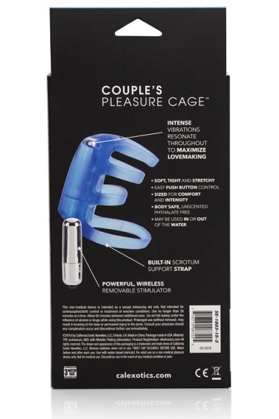 California Exotic Stretchy Vibrating Pleasure Cage for Couples