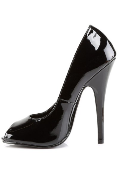 Devious Domina 6" Patent Peep Toe Pump