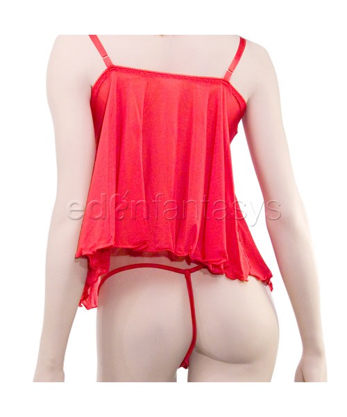 Sparkle dot babydoll with g-string