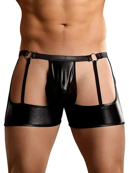 Male Power New Extreme Wet Look Garter Shorts — image 5 of 5