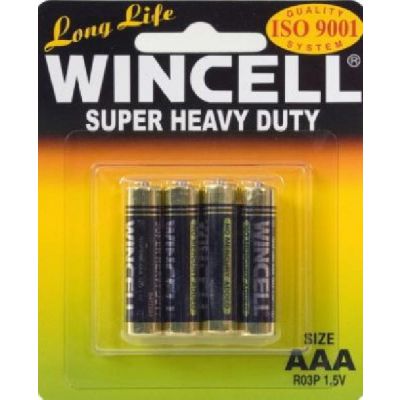 Wincell Super Heavy Duty AAA Carded 4Pk Battery