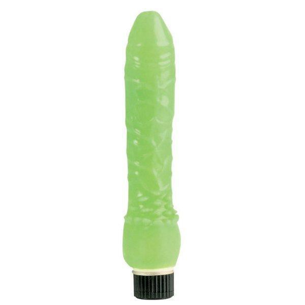 Glow in the dark jelly penis vibe
