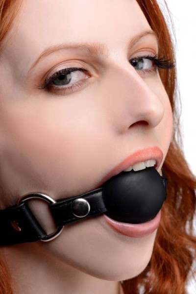 Strict Faux Leather Gag Set with 3 Graduated Silicone Balls