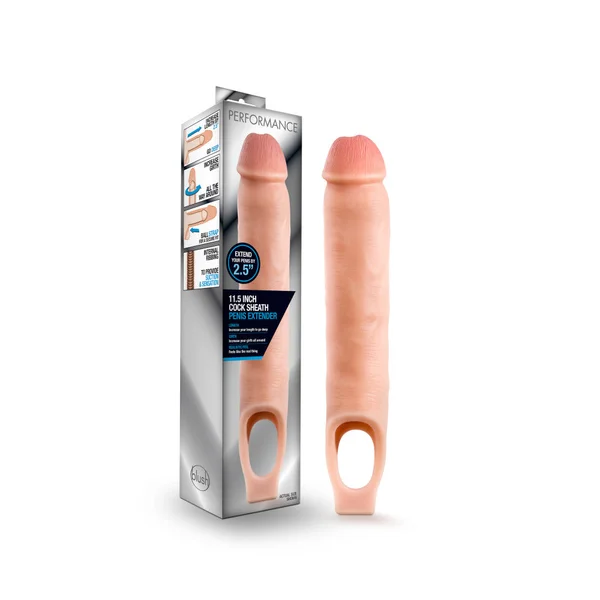 Performance 11.5 Inch Cock Sheath Penis Extender Vanilla — image 20 of 21