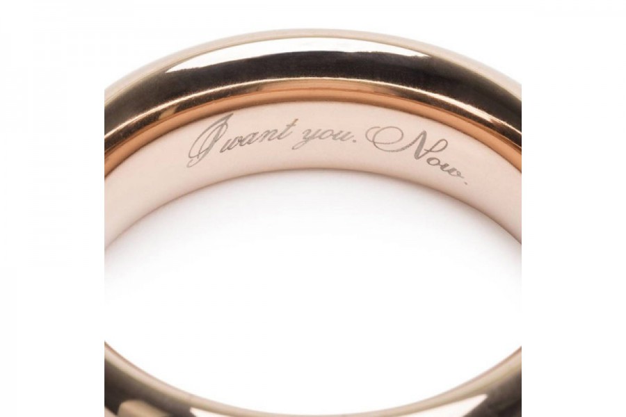 Fifty Shades Freed I Want You Now Steel Love Ring