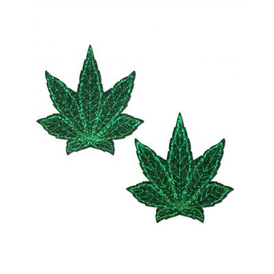 Pastease Indica Glitter Green Weed Pasties