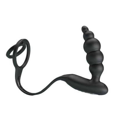 Rechargeable Vibrating Penis Sleeve 3 Black