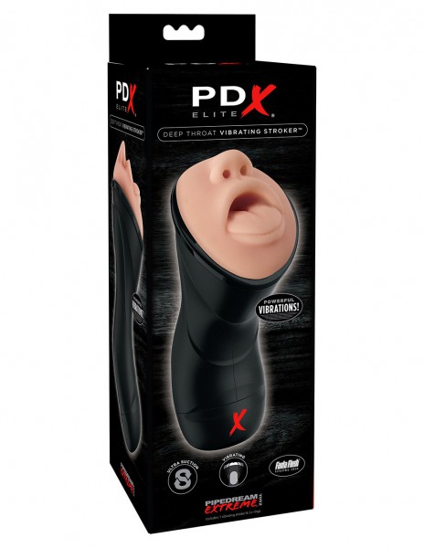 PDX Elite Deep Throat Vibrating Stroker
