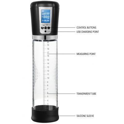 Shots Toys Rechargeable Automatic 11 4 Penis Pump LED Screen