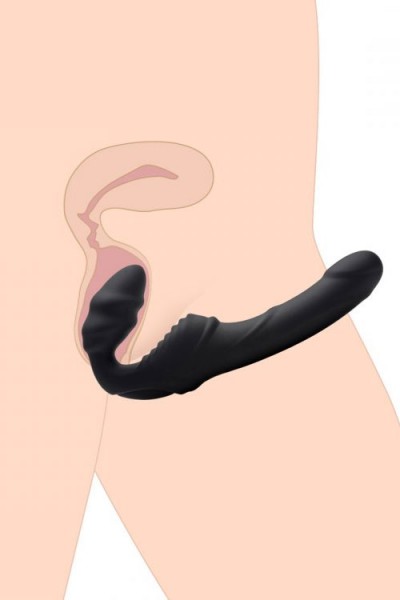 Strap U Rechargeable Vibrating 8.5" Silicone Strapless Strap On