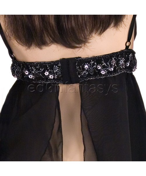 Sequin seduction babydoll and g-string