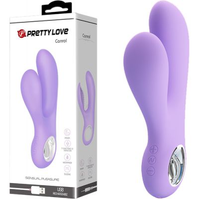 Pretty Love Rechargeable 2 points Canrol Vibrator Purple