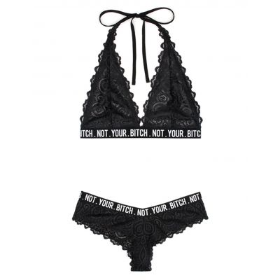 Vibes Not Your Bitch Bralette and Panty Set