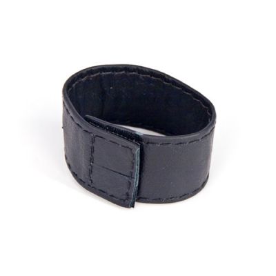 Leather cock ring with velcro closure