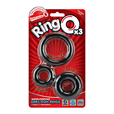 RING O SILICONE COCK RING 3 PACK