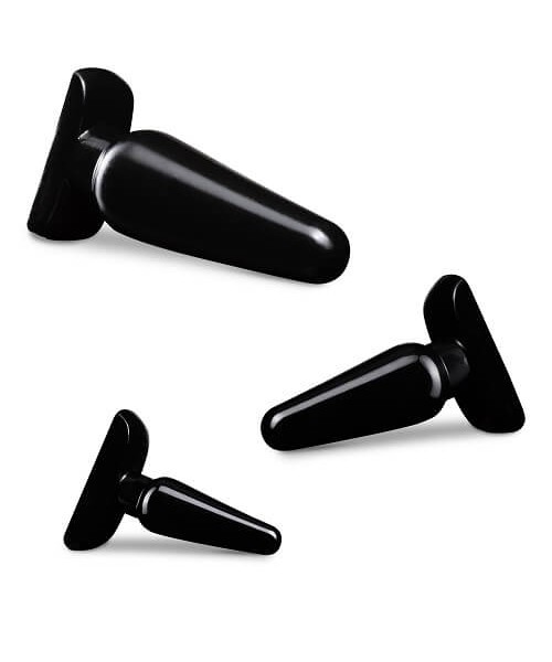 Anal Adventures Basic Plug Kit Black