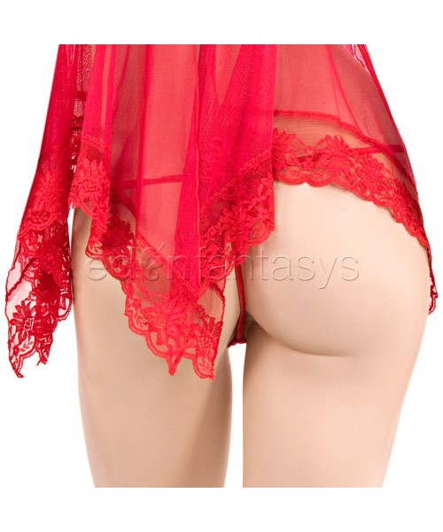 Peek-a-boo babydoll set