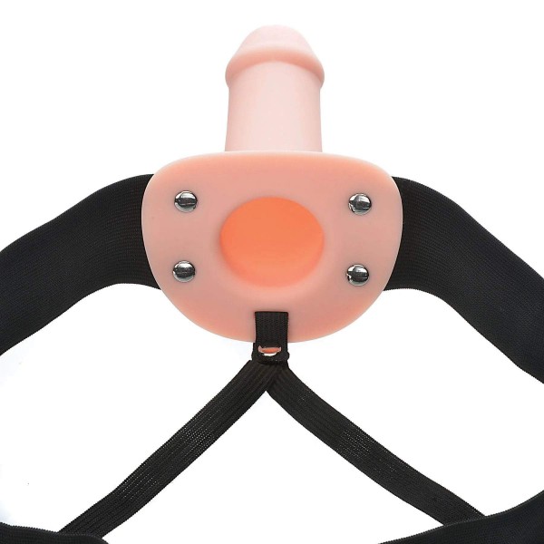 Adams Realistic Soft Flexskin 6.5 Inch Hollow Strap on Penis Extension Sleeve