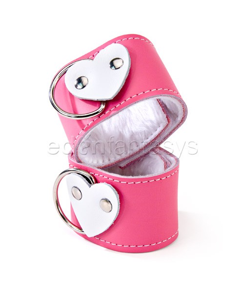 Pink heart wrist restraints