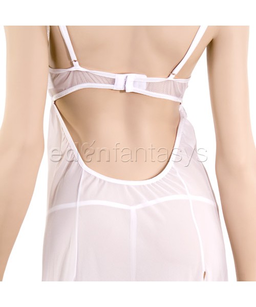 Iridescence gown with thong