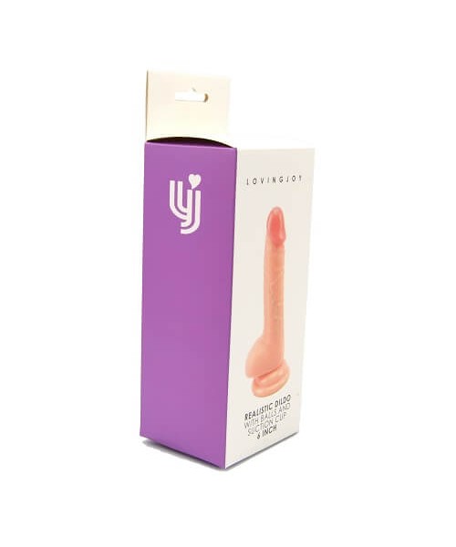 Loving Joy Realistic Dildo with Balls and Suction Cup 6 inch