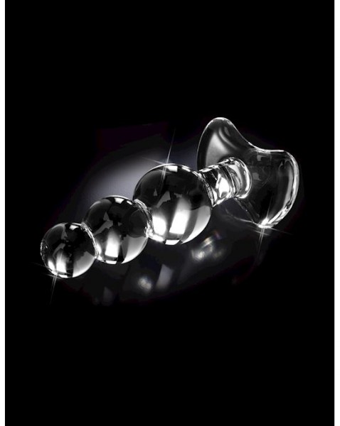 Icicles No 47 Beaded Glass Butt Plug with T-Bar Base