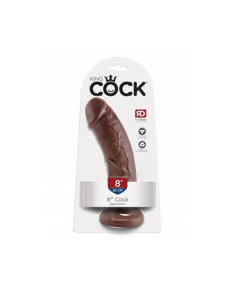 King Cock 8 Inch Cock-Brown