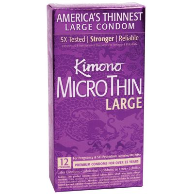 Kimono Micro Thin Large Condom Box Of 12