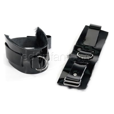 Wrist cuffs patent leather