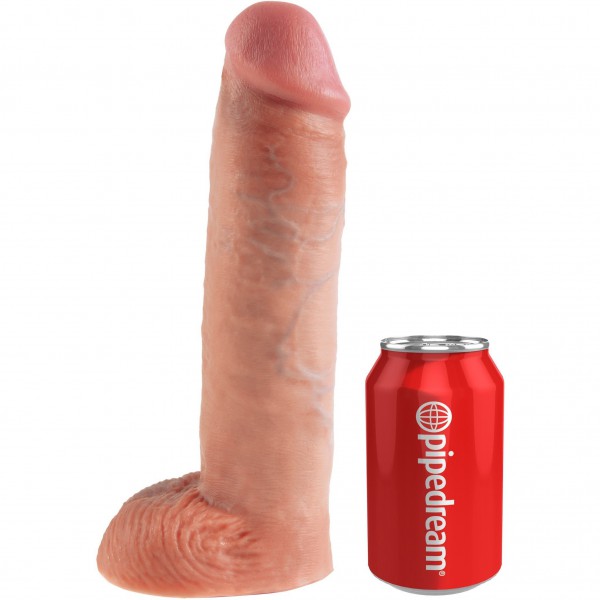 King Cock 11" Hollow Strap On Dildo with Suspender System
