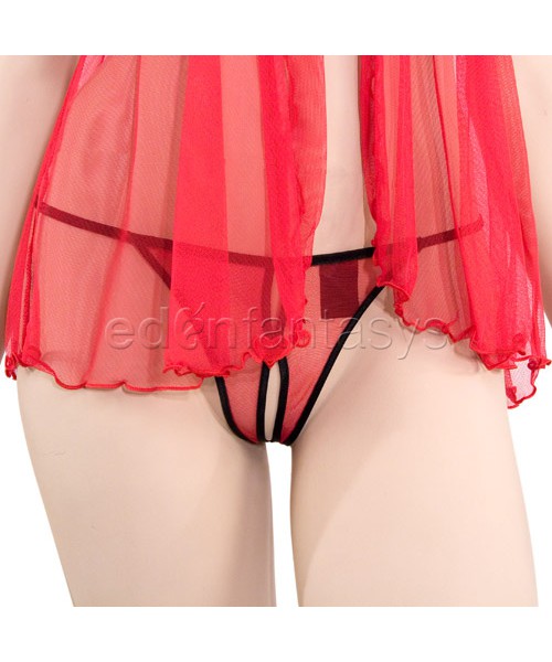 Kiss of hearts babydoll and g-string