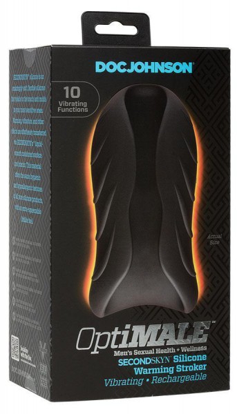 Vibrating & Warming Handheld Silicone Male Masturbator by Optimale