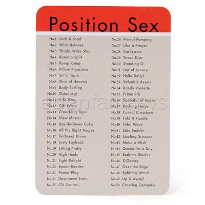Position sex card deck