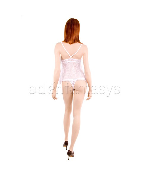 Stretchlace mesh cami set