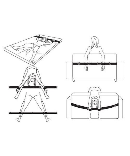 Toynary MT08 bed restraint velcro kit