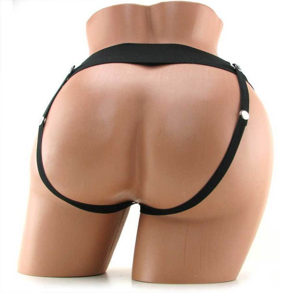 Vibrating Penis Extension Sleeve 6" Hollow Tan Strap On Sheath