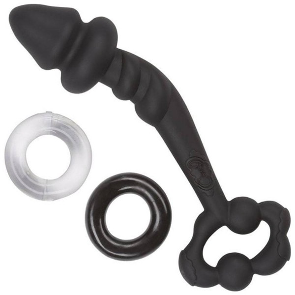 Curved Prostate Massager With Bonus C-Rings