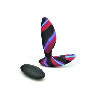 Colourful Camo Idyllic Remote Controlled Butt Plugs Camo Purple