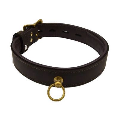 BOUND Nubuck Leather Choker with 8216 O 8217 Ring
