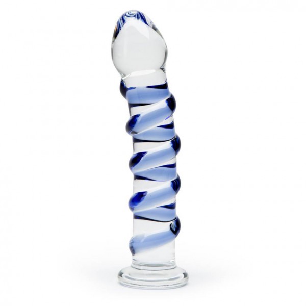 7" Textured Glass Dildo - Great For Temperature Play!