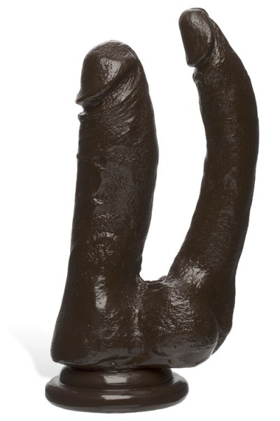 Doc Johnson Firm Realistic Double Dildo with Suction Cup Base