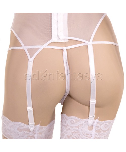 Iridescence bustier with thong