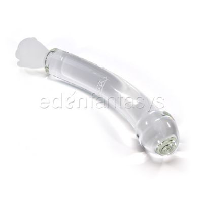 Crystal rose curved G spot dildo