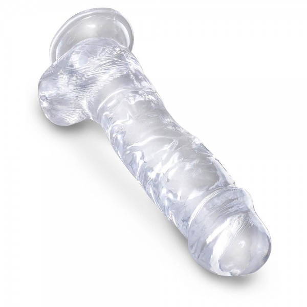 King Cock Clear 8 Inch Dildo With Balls